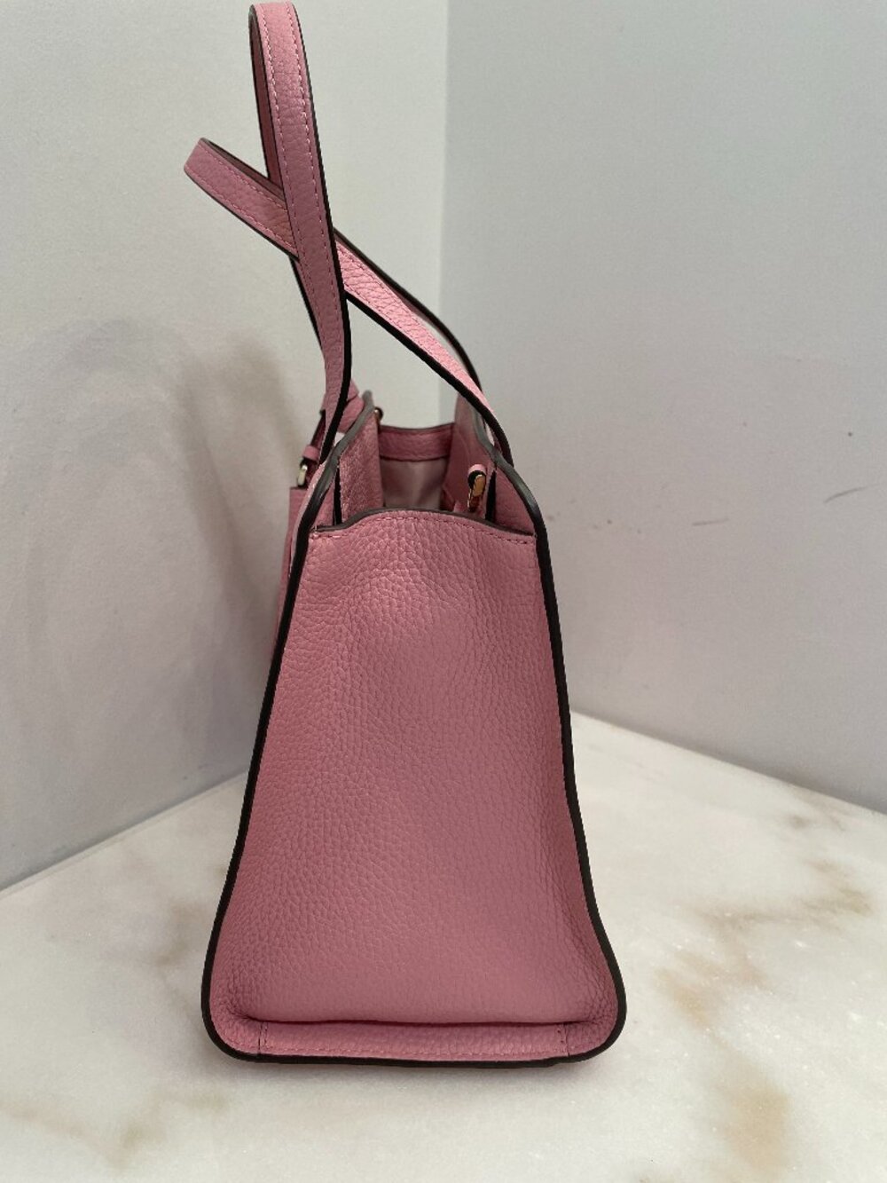 Kate Spade, Rowe, zip-top satchel, Pink pebbled leather with tassels EUC - Picture 3 of 16